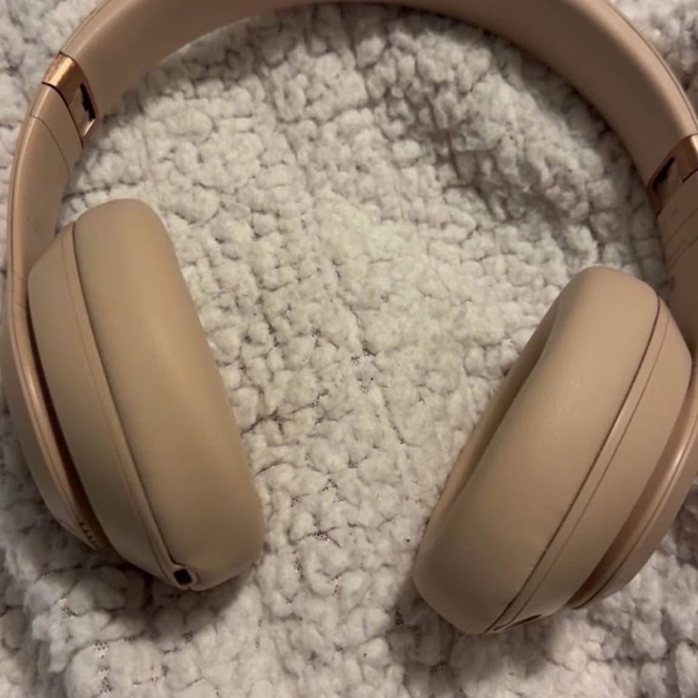Beige Wireless Headphones